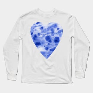 Blue -travertine (heart) Long Sleeve T-Shirt